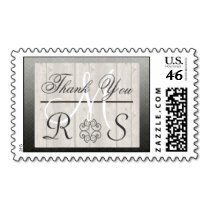 Newlywed Monogram thank you postage