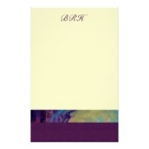 Pastel paint splash stationery