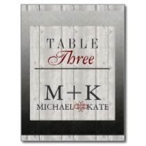 Table no wedding barn wood modern postcards
