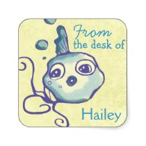 under the sea square sticker